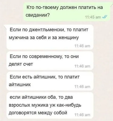 Кто платит на свидании