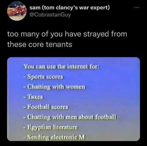 Core Tenants of the Internet