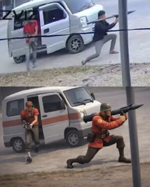 Реальная сцена из Team Fortress 2