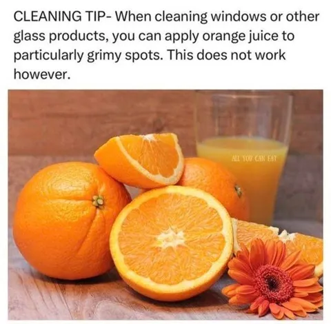 Orange Juice Cleaning Tip