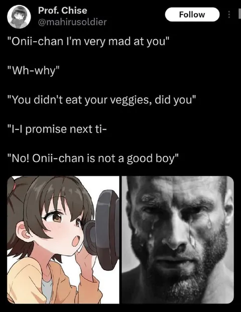 Onī-chan Didn't Eat His Veggies