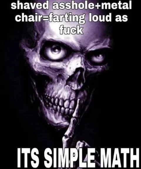 Shaved Asshole Metal Chair Math