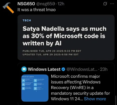 AI-Written Code Breaks Windows