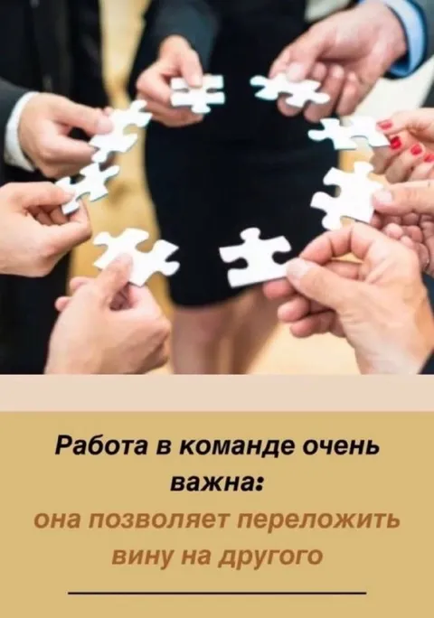 Работа в команде и перекладывание вины