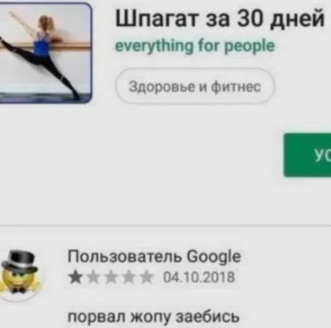 Шпагат за 30 дней — отзыв