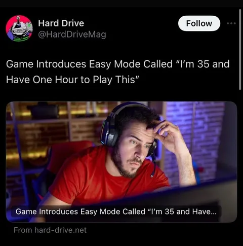 35-Year-Old Gamer Has One Hour