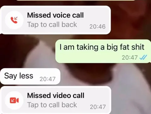 Missed Video Call While Shitting