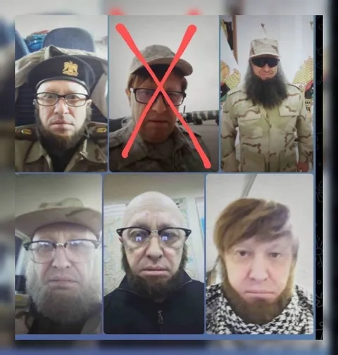 Коллаж бородатых мужчин