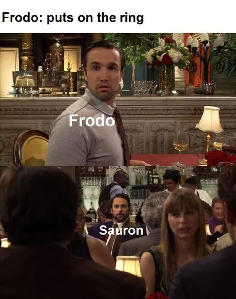 Frodo Puts on the Ring