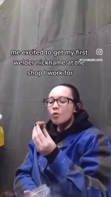 Welder Gets the Nickname Chinkerbell