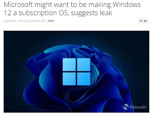 Windows 12 Subscription OS