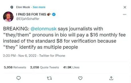 They Them Verification Fee Joke