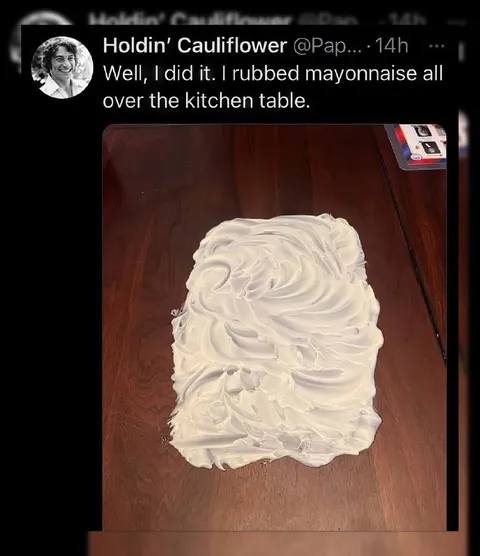 Mayonnaise on the Kitchen Table