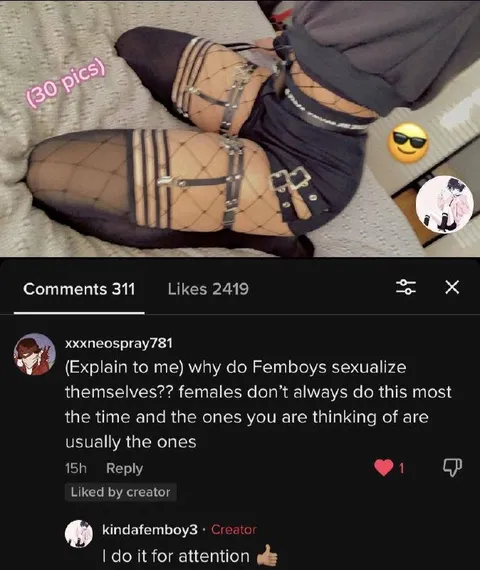 Femboy Does It for Attention