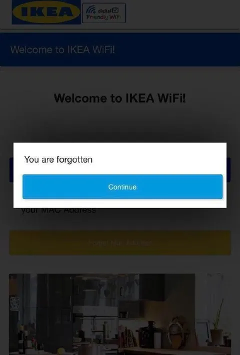 You Are Forgotten IKEA WiFi