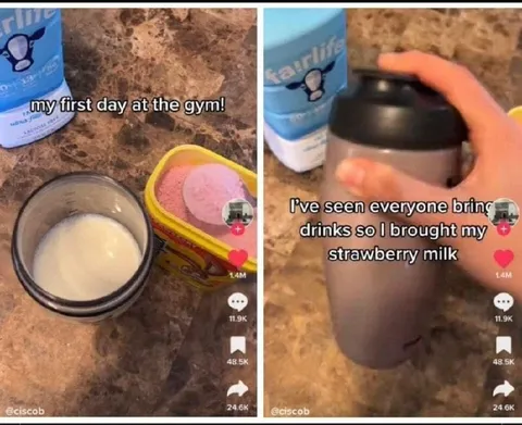 First Day Gym Strawberry Milk