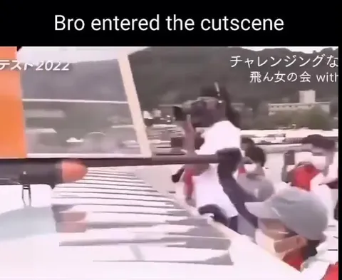 Bro enters the cutscene