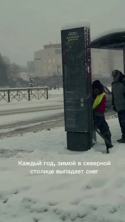 Снег в северной столице