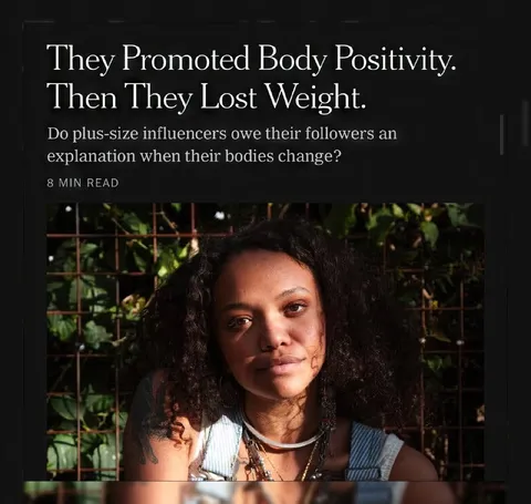 Body Positivity Weight Loss Debate
