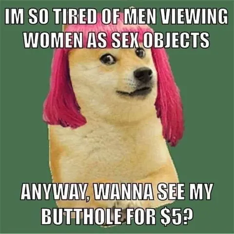 Doge Feminist Hypocrisy Joke