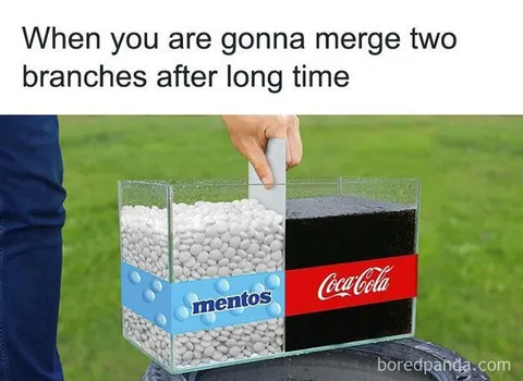 Merging Two Branches After Years