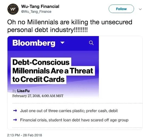 Millennials Threaten Credit Cards