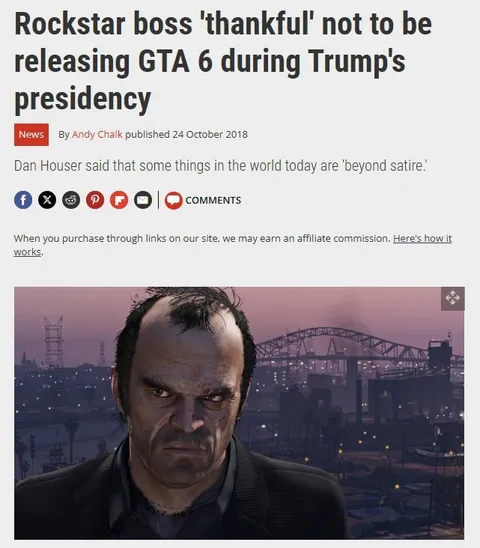 Rockstar Delays GTA 6 Under Trump