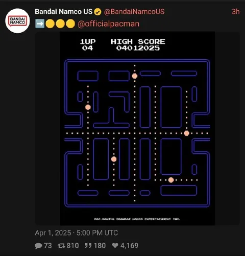 Pac-Man April Fools Maze