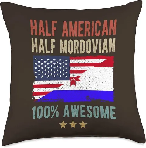 Half American Half Mordovian Pillow