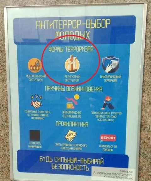 Крест записали в терроризм