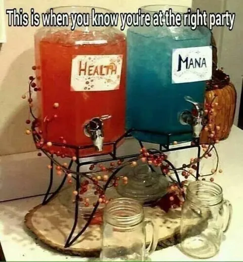 Health and Mana Party Drinks