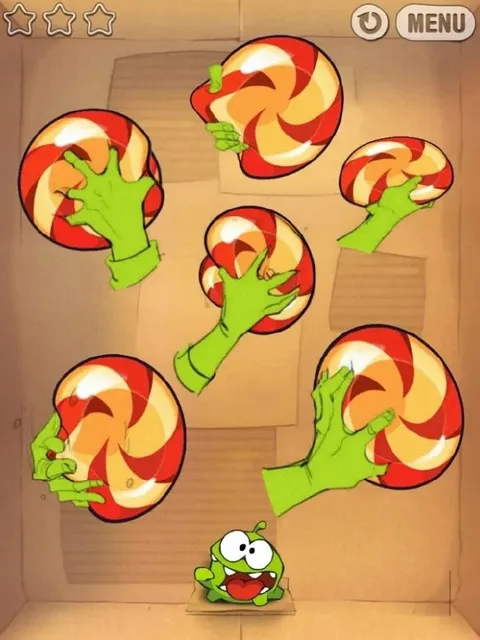 Om Nom Grabbing Candy