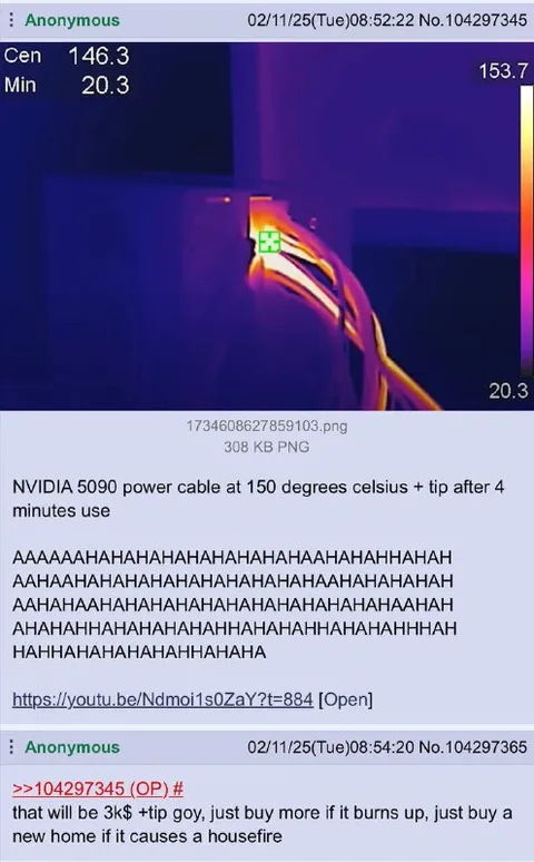 NVIDIA 5090 cable meltdown