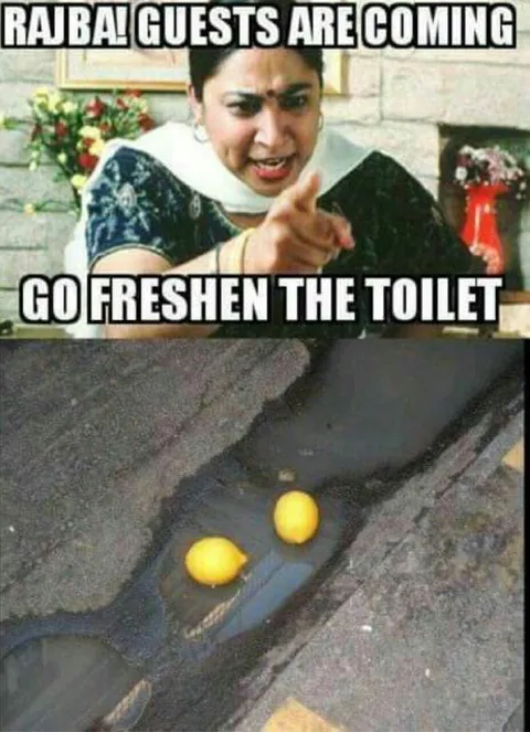 Guests Are Coming Toilet Joke