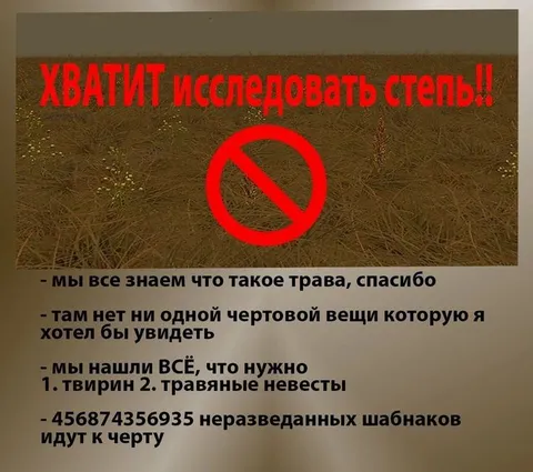 Хватит исследовать степь
