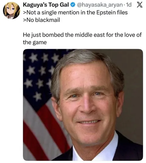 Bush Bombed for the Love of the Game