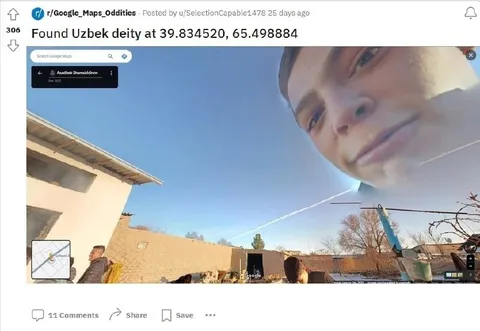 Found Uzbek Deity on Google Maps