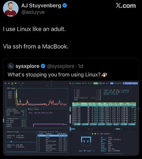 Linux Like an Adult via MacBook