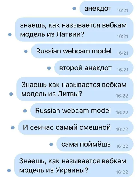 Анекдот про вебкам-моделей