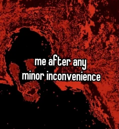 Me After Any Minor Inconvenience
