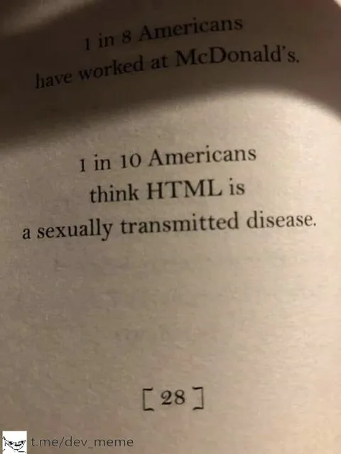 Americans Confuse HTML with an STD