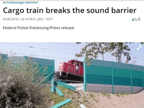 Cargo Train Breaks Sound Barrier