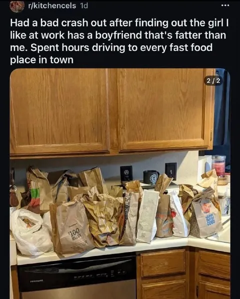 Fatter Boyfriend Fast Food Crash Out