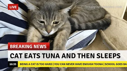 Cat Eats Tuna Then Sleeps