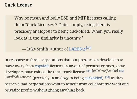 Cuck License Explanation