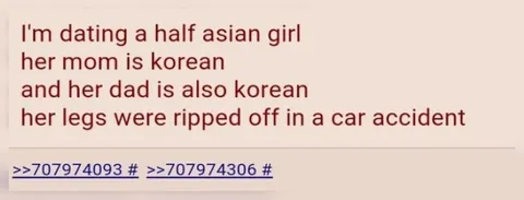 Half Asian Girlfriend Joke