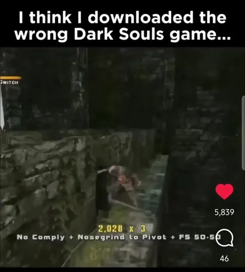 Wrong Dark Souls Game