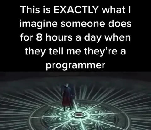 Programmer Performing Dark Rituals