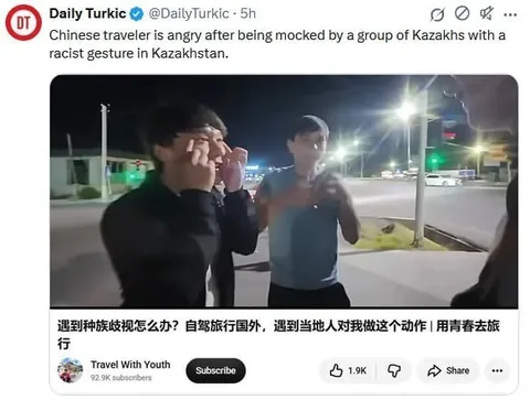 Mocked Traveler Makes Crying Gesture