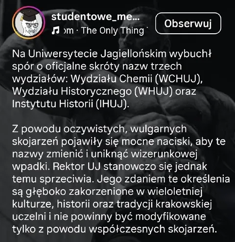 Wulgarne skróty na UJ